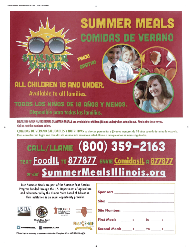 USDA information about summer meals for kids.