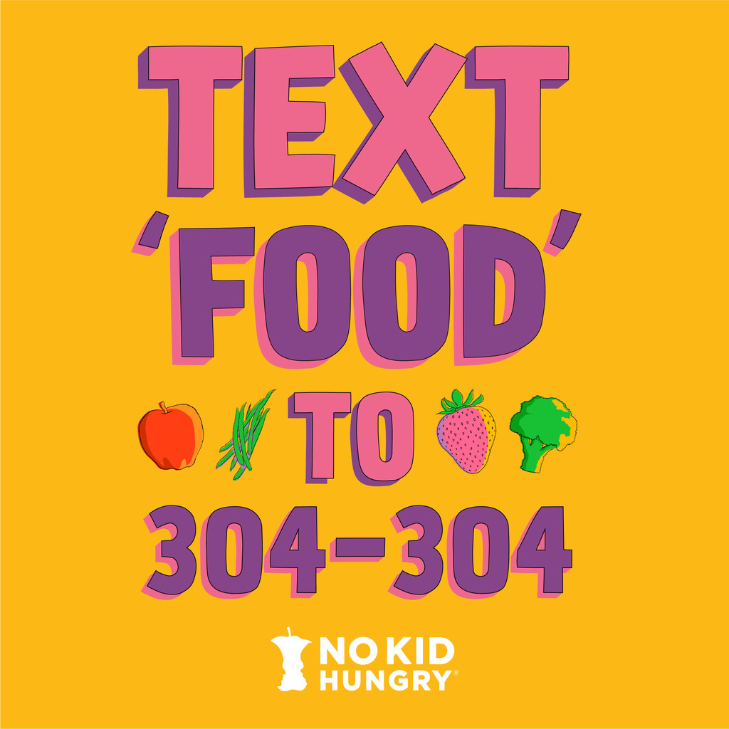 No Kid Hungry's new summer texting hotline number